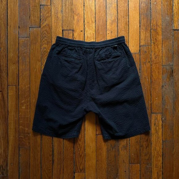 Stussy Seersucker‎ Bryan Short Size S Men Black Textured Festival Summer - Picture 3 of 6